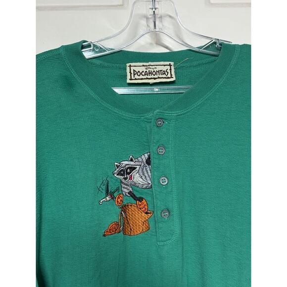 VTG 90s Disney Store Pocahontas Embroidered Characters Shirt Oversized L / XL - Picture 2 of 8